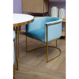 Luxe Blue Velvet Accent Chair