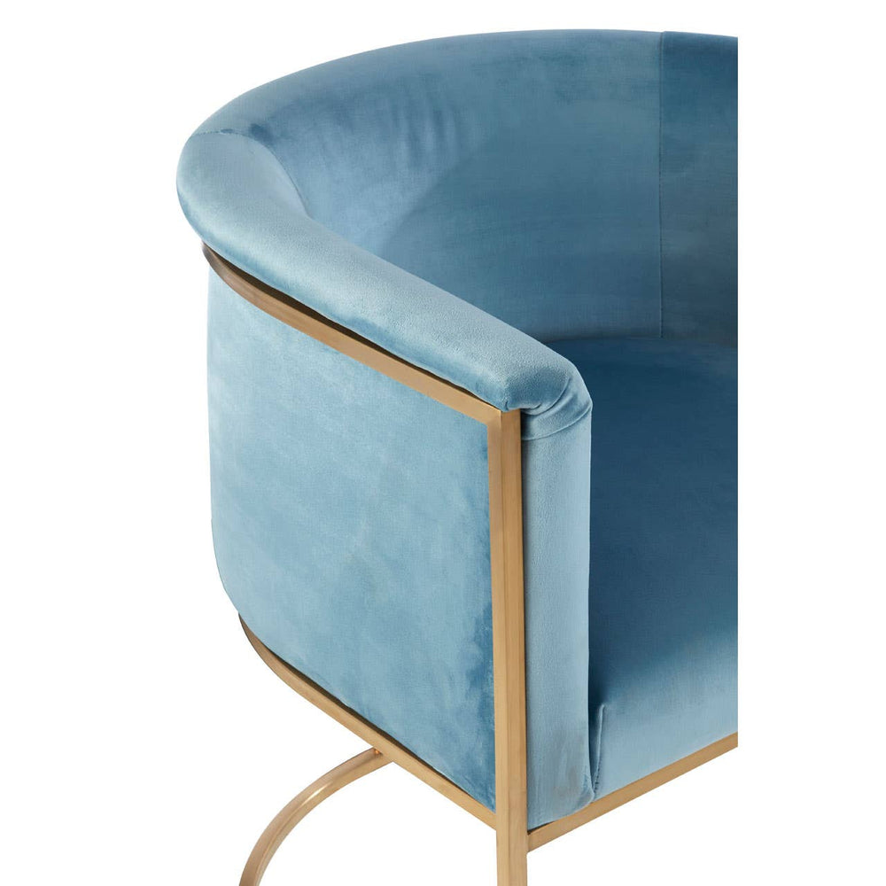 Luxe Blue Velvet Accent Chair