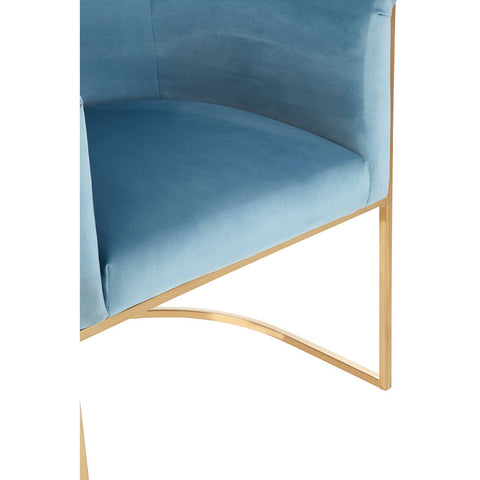 Luxe Blue Velvet Accent Chair