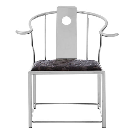 Luxe Steel Velvet Chair