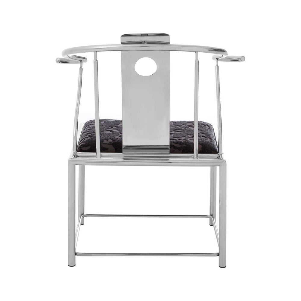 Luxe Steel Velvet Chair