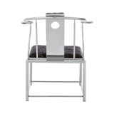 Luxe Steel Velvet Chair