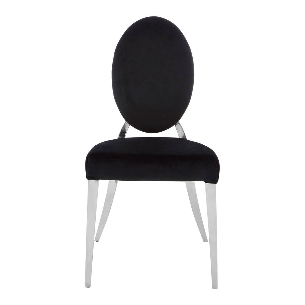 Luxe Silver Velvet Accent Chair