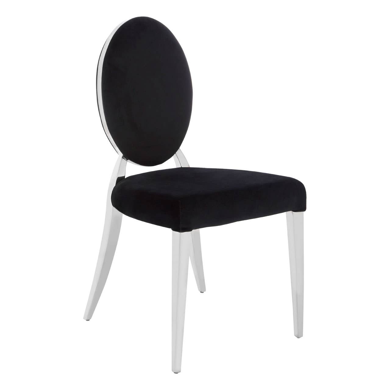 Luxe Silver Velvet Accent Chair