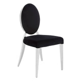 Luxe Silver Velvet Accent Chair