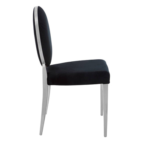 Luxe Silver Velvet Accent Chair
