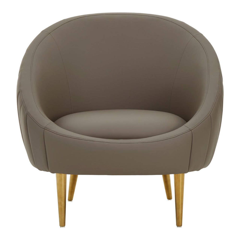 Luxe Brown Channel Tufted Chair