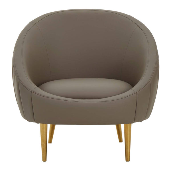 Luxe Brown Channel Tufted Chair