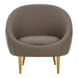 Luxe Brown Channel Tufted Chair