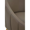 Luxe Brown Channel Tufted Chair