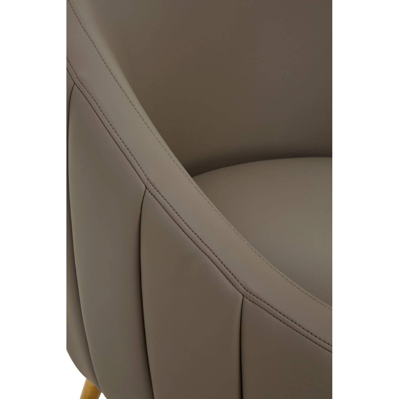 Luxe Brown Channel Tufted Chair