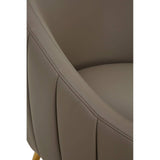 Luxe Brown Channel Tufted Chair