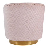 Luxe Pink Velvet Accent Chair