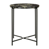 Elegant Green Iron Leg Table