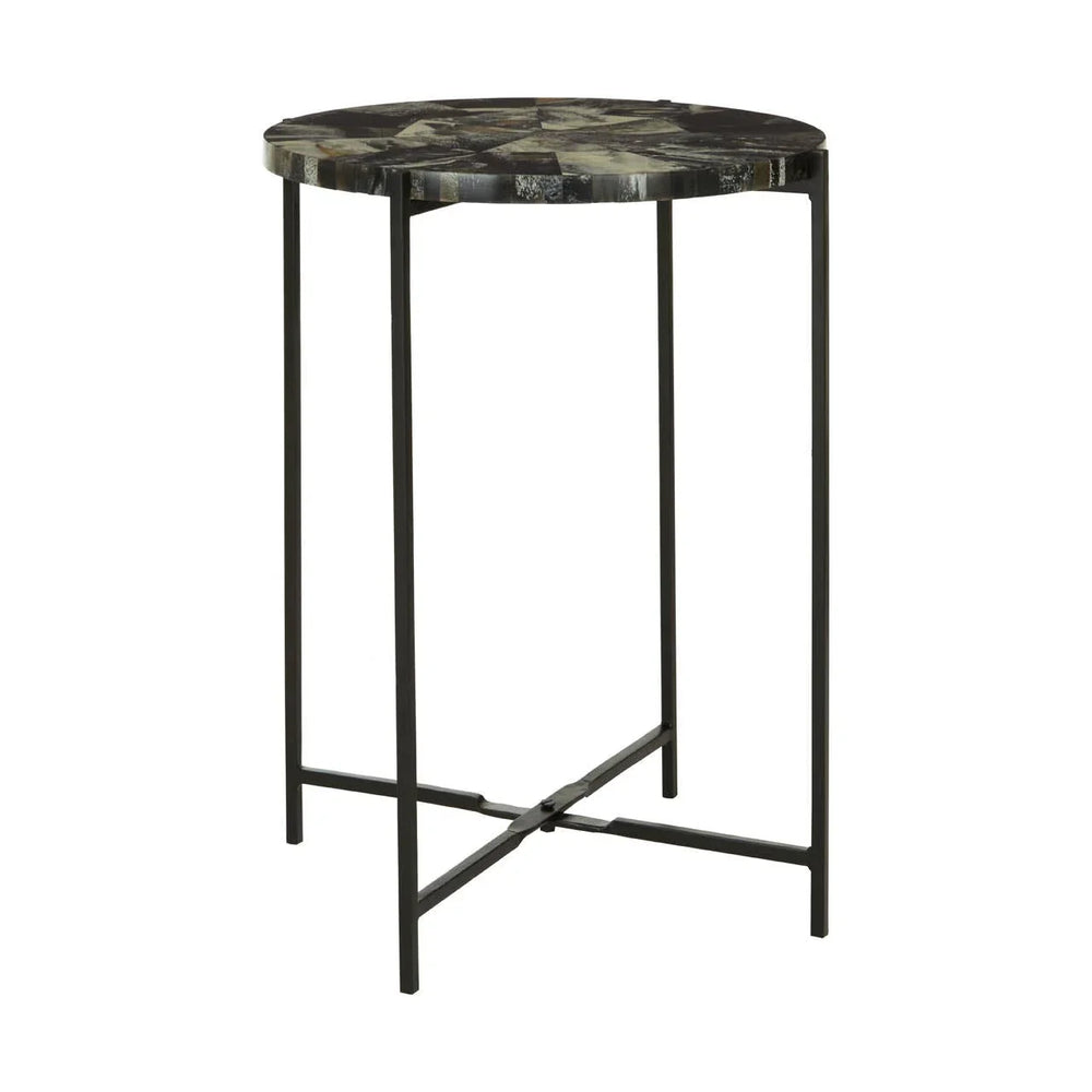 Elegant Green Iron Leg Table