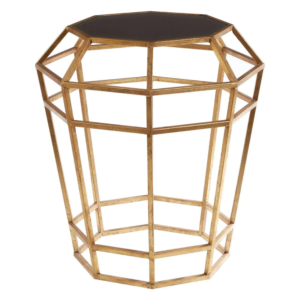 Golden Prism Glass Coffee Table