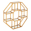 HexaGold Mirrored Shelf Unit