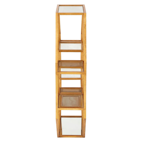 HexaGold Mirrored Shelf Unit