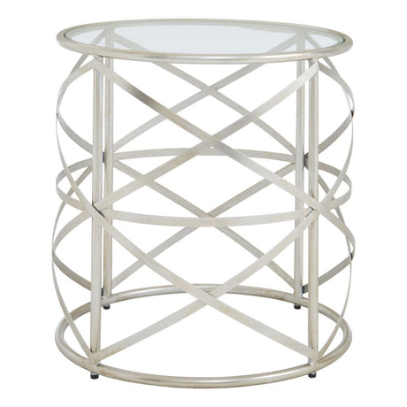 Iron Glass Side Table