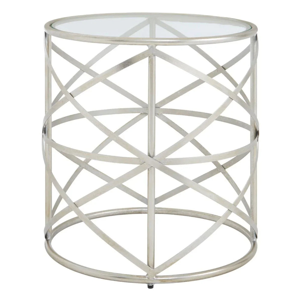 Iron Glass Side Table