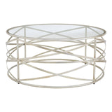 Rustic Iron Glass Coffee Table