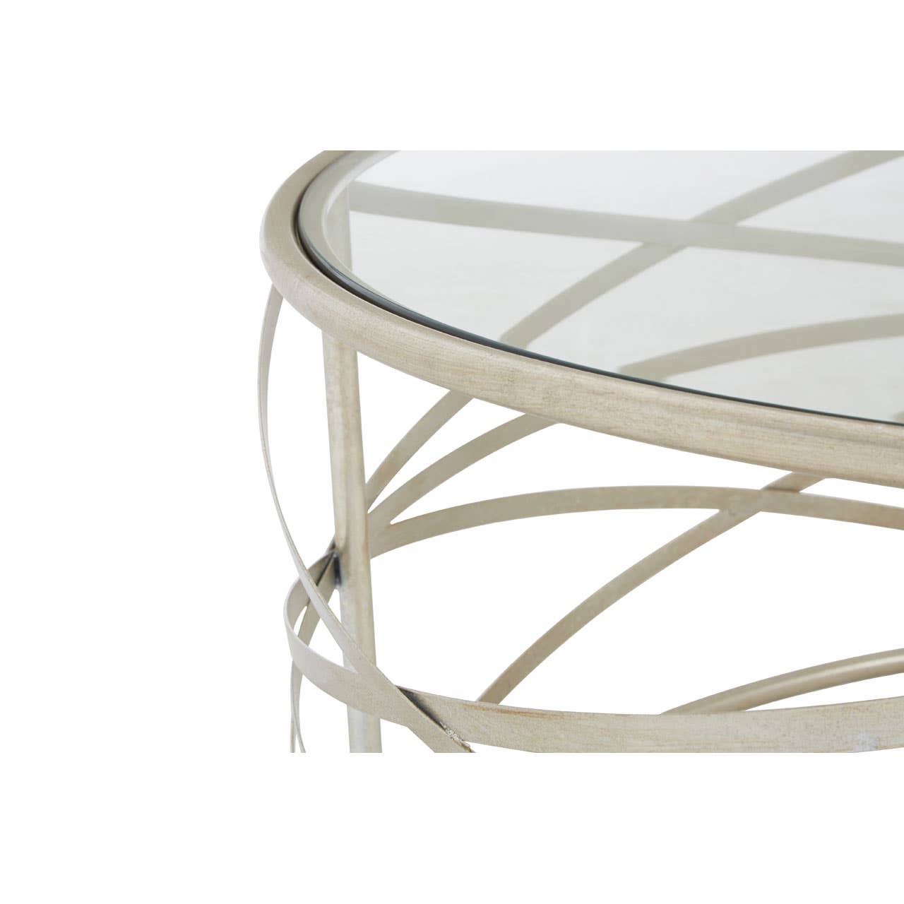 Rustic Iron Glass Coffee Table