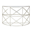 Silver Leaf Glass Console Table