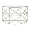 Silver Leaf Glass Console Table