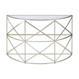 Silver Leaf Glass Console Table
