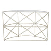 Silver Leaf Glass Console Table