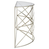 Silver Leaf Glass Console Table