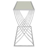 Sleek Silver Console Modern Elegance