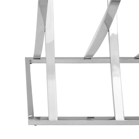 Sleek Silver Console Modern Elegance