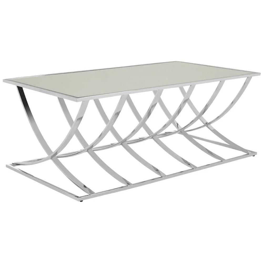 Mirrored Stainless Steel Coffee Table