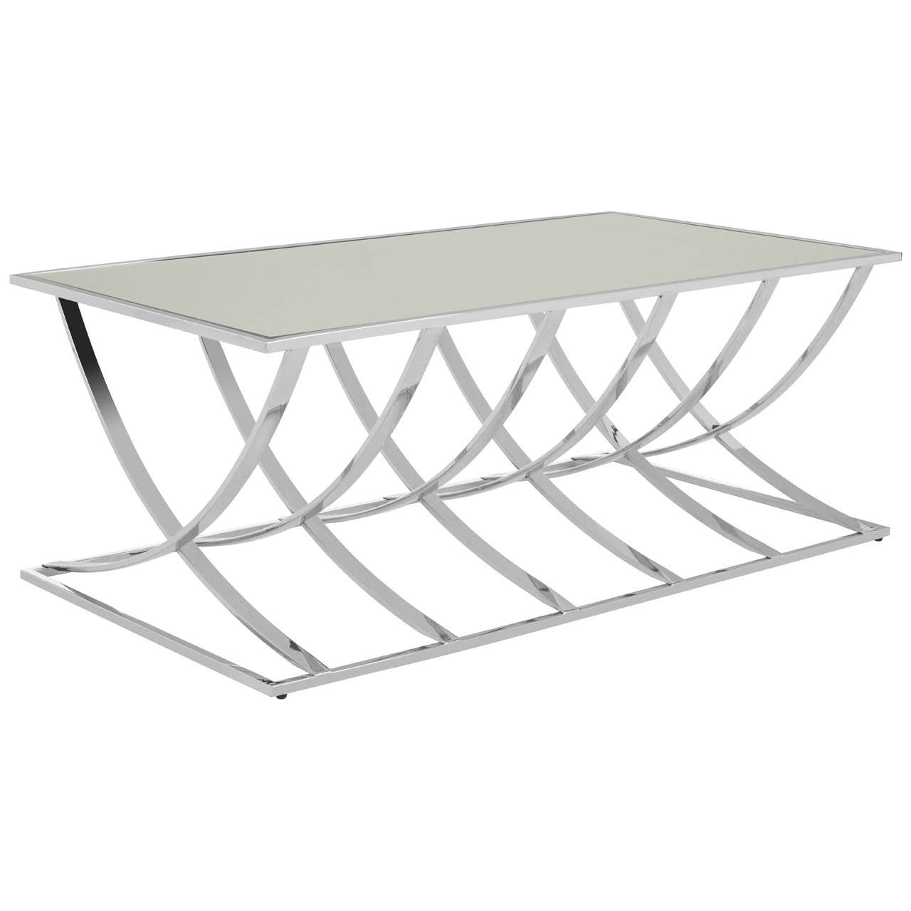 Mirrored Stainless Steel Coffee Table