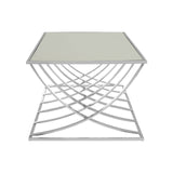 Mirrored Stainless Steel Coffee Table