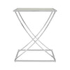 Silver Mirrored Glass Side Table