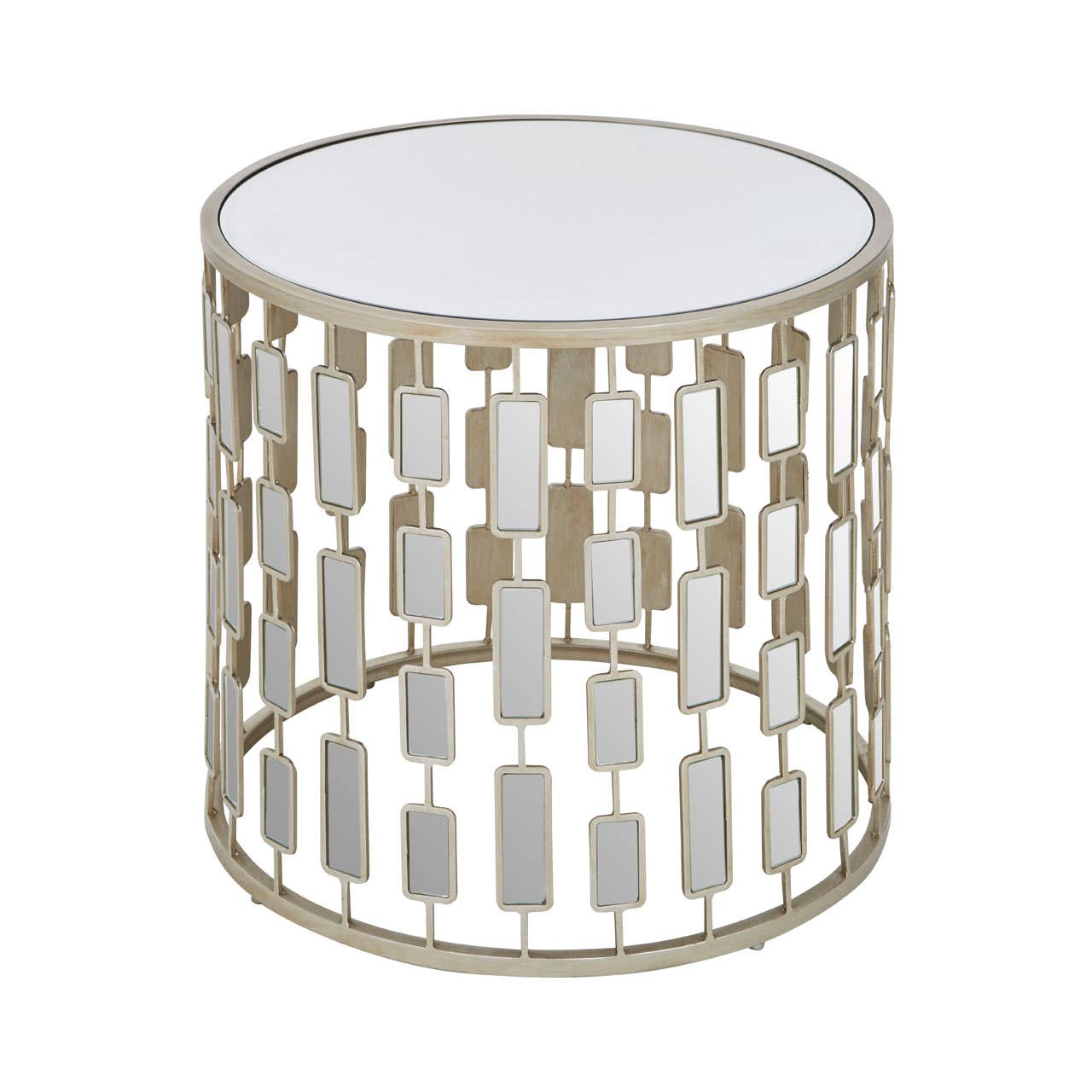 Glam Mirrored Side Table