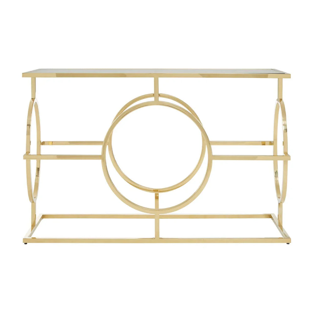 Golden Deco Console Table