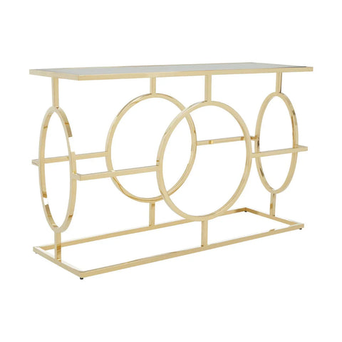 Golden Deco Console Table