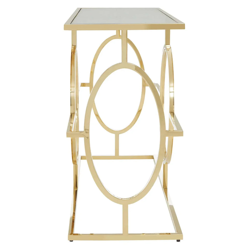 Golden Deco Console Table