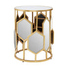 Hexagon Mirror Side Table