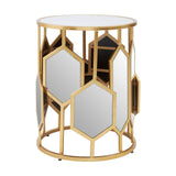 Hexagon Mirror Side Table