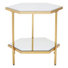 Elegance Mirrored Hex Side Table