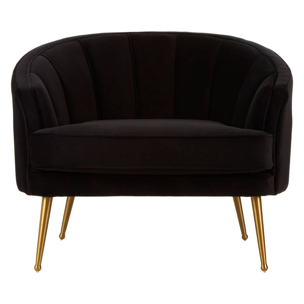 Luxe Black Velvet Gold Chair