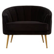 Luxe Black Velvet Gold Chair