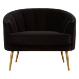 Luxe Black Velvet Gold Chair