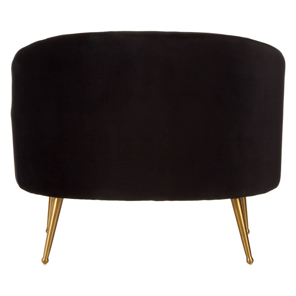 Luxe Black Velvet Gold Chair