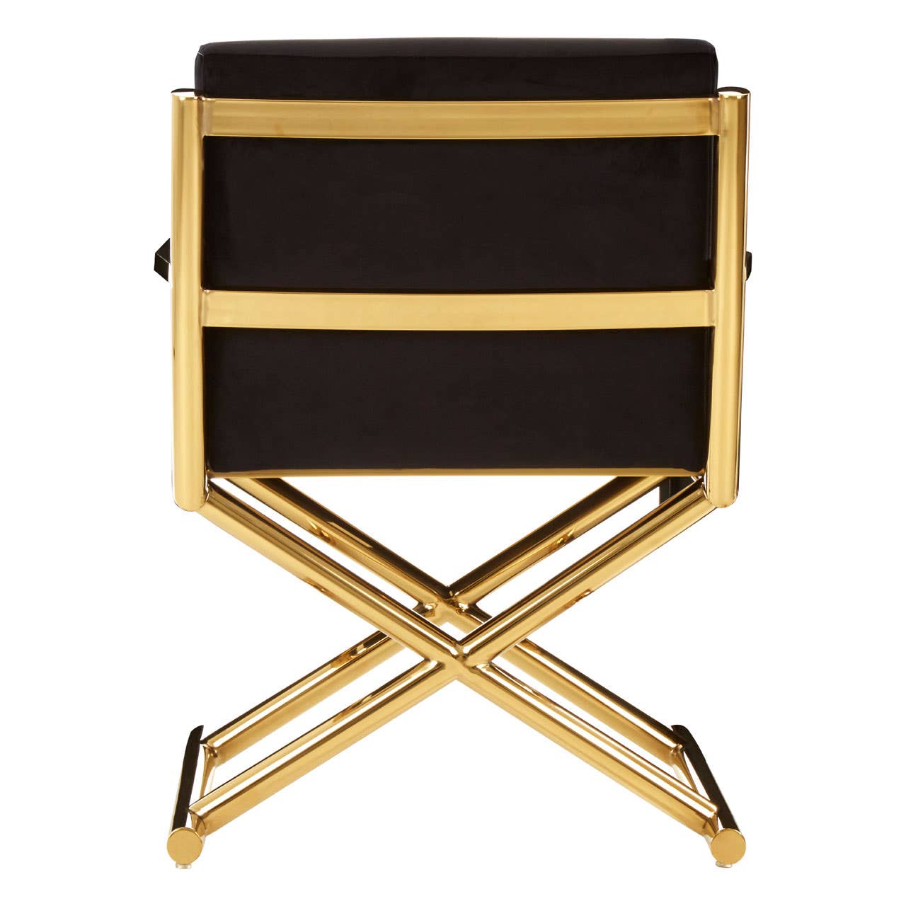 Luxe Black Velvet Accent Chair
