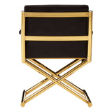 Luxe Black Velvet Accent Chair
